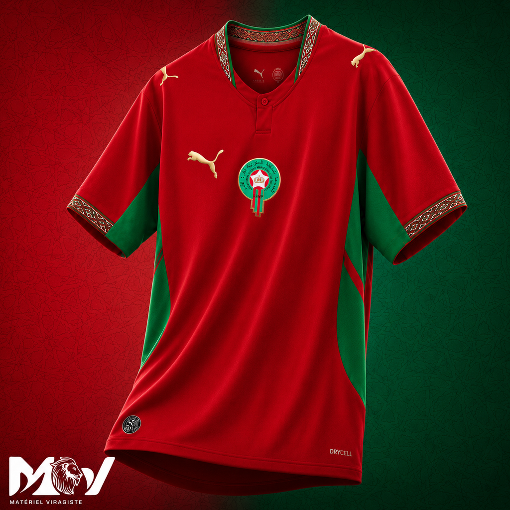 MAILLOT DOMICILE MAROC 2026 🇲🇦🏆